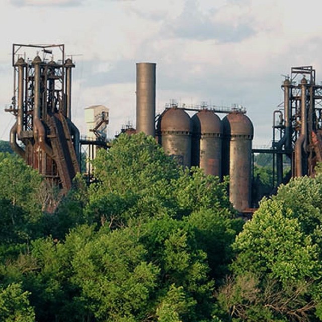 View of Carrie Steel Blast Furnaces